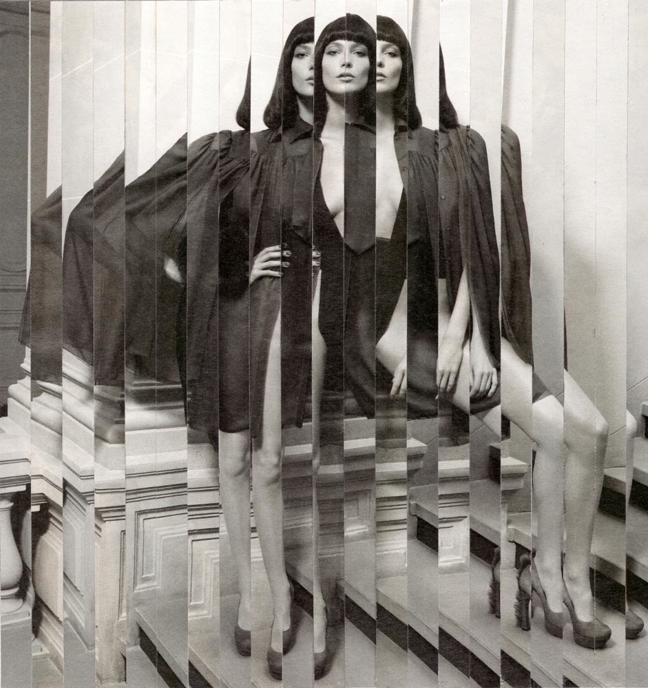 Geometric collage with mirrors