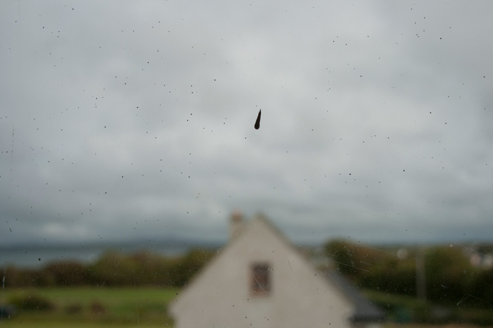 Rain on a house in Ireland